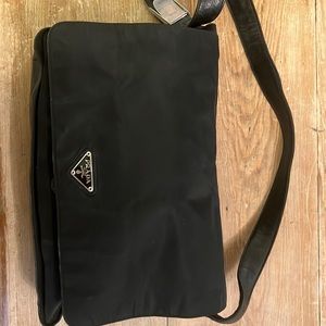 Prada black bag about 12x9